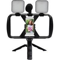 4-In-1 Smartphone Vlogging Kit For Creators - Dimmable Fill Lights, Wireless Shutter