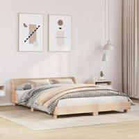 Berkfield Home Bed Frame without Mattress 120x200 cm Solid Wood Pine in Brown | Size: Small Double
