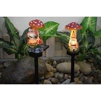 Mushroom Garden Solar Light - Owl & Gnome Options