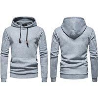 Men'S Casual Waffle Hooded Sweatshirt - 6 Sizes & 4 Colours