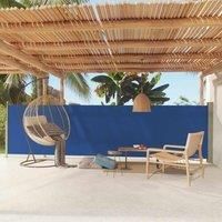Patio Retractable Side Awning 140x600 cm Blue