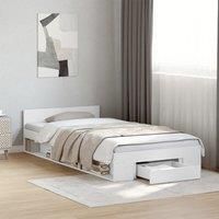 Berkfield Home Bed Frame with Drawer without Mattress White 90x200 cm