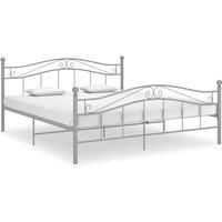 Berkfield Home Bed Frame Grey Metal 200x200 cm