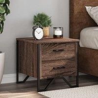 Berkfield Home Bedside Cabinets 2 pcs Brown Oak 40x41x40 cm Engineered Wood | Size: 40 x 41 x 40 cm