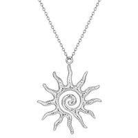 Elegant Spiral Sunburst Necklace - Gold Or Silver - Hypoallergenic