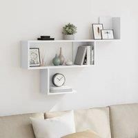 Berkfield Home Wall Shelf White 100x15x70 cm Engineered Wood | Size: 100 x 15 x 70 cm