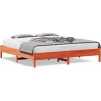 Berkfield Home Bed Frame without Mattress Wax Brown 200x200 cm Solid Wood Pine