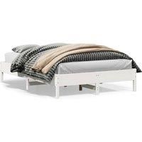 Berkfield Home Bed Frame without Mattress White 140x200 cm Solid Wood Pine