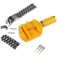 Precision Watch Link Adjustment Tool - Compact 11x5cm, Durable Yellow Plastic with Protective Case
