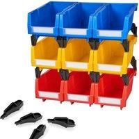 Large Stackable Storage Bins Garage Storage Bins Toy Storage Bins Workshop Organizer Bins, Screws