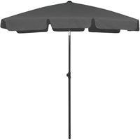 Beach Umbrella Anthracite 180x120 cm