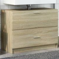 Berkfield Home Sink Cabinet Sonoma Oak 78x37x59 cm Engineered Wood in Brown | Size: 78 x 37 x 59 cm