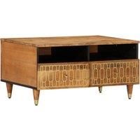 Berkfield Home Coffee Table 80x54x40 cm Solid Wood Mango in Brown | Size: 80 x 54 x 40 cm