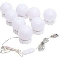 Mirror Light with 8 LED Light Bulbs Warm White and Cold White