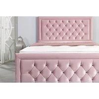 Princess Upholstered Bed Frame With Mattress - Optional Ottoman, 8 Colours!