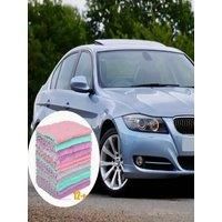12pcs Microfiber Dish Cloths Multi Purpose Towels For Tableware Double Sided Cleaning Rags Scouring Pads Car Cleaning Tools