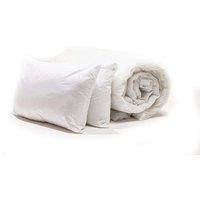 SleepyNights Single 10.5 Tog Duvet Quilt WITH 2 Ultra Bounce Pillows Value Bundle Non Allergenic Soft Touch Poly Cotton Single 10.5 Tog