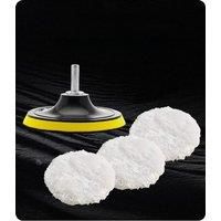 Kit de almohadilla de pulido para coche, esponja de encerado, disco de lana, rueda, cuidado de