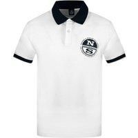 NS Colour Block White Polo Shirt