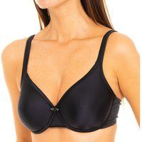 Playtex Women/'s Satiny Microfiber Sujetador Con Aros Non-Padded Wired Bra, Black (Negro 001), 38 (Size: 100B)