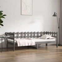 Day Bed Grey 90x200 cm Solid Wood Pine