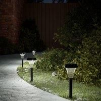 Solar Pathway Lights with Ground Spikes 12 pcs White