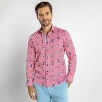 Hummingbird Striped Print Shirt