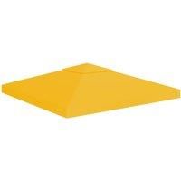2-Tier Gazebo Top Cover 310 g/m 3x3 m Yellow