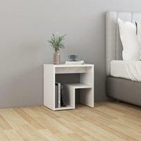 Bed Cabinet High Gloss White 40x30x40 cm Engineered Wood