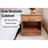 Bedside Table With Drawer - Oak