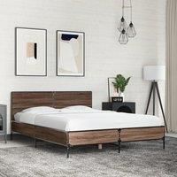 Berkfield Home Bed Frame without Mattress Brown Oak 120x190 cm Small Double