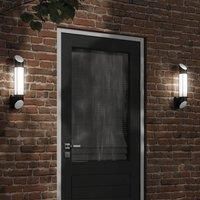 Berkfield Home Outdoor Wall Lights 2pcs Black Stainless Steel