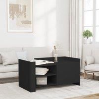 Berkfield Home Coffee Table Black 100x50x50 cm Engineered Wood | Size: 100 x 50 x 50 cm