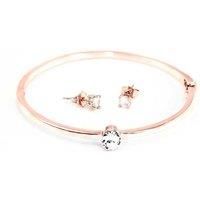 Charlotte Bracelet And Earrings Rose Gold