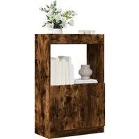 Berkfield Home Highboard Smoked Oak 63x33x100 cm Engineered Wood in Brown | Size: 63 x 33 x 100 cm