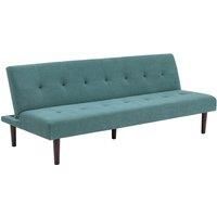 172cm Convertible Green Sofa Bed with Tufted Upholstery and Wood Legs