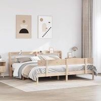 Berkfield Home Bed Frame without Mattress 200x200 cm Solid Wood Pine in Brown