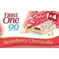 Fibre One 90 Calorie Strawberry Flavour Cheesecake Bars 4 x 25g (100g)