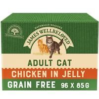 James Wellbeloved Wet Adult Cat Grain Free Chicken in Jelly Pouches 12 x 85g