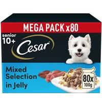 Cesar 10+ Senior Selection in Jelly - 40 x 100g