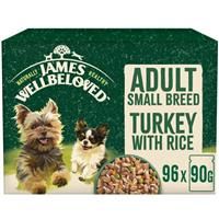 James Wellbeloved Adult Small Dog Hypoallergenic Pouches - Turkey in Gravy - 12 x 90g
