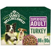 James Wellbeloved Adult Hypoallergenic Superfoods Pouches - Turkey in Gravy - 12 x 90g