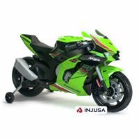 Injusa Kawasaki Ninja Kids Ride On Motorbike 12V, Green