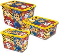 Paw Patrol Set of 3 Mixed Storage Boxes with Lid