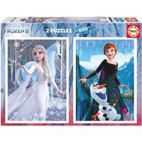 Educa Disney Frozen 2 Box Of 2 x 500 Piece Jigsaw Puzzles Anna Elsa  NEW