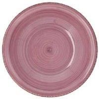 Quid Vita Pink Ceramic Deep Plates Set - 12-Piece Contemporary Tableware, Dishwasher-Safe