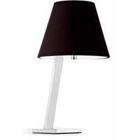 FARO BARCELONA Moma 1 Light Table Lamp Black/CHROME 44cm H x 23D x 23W