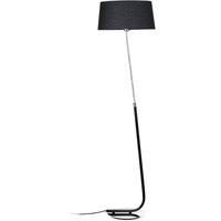 Hotel floor lamp with a black fabric lampshade