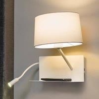 FARO BARCELONA Practical Handy wall light with an LED reading arm