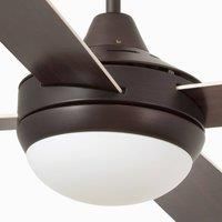 FARO BARCELONA Icaria L ceiling fan with a light brown/mahogany